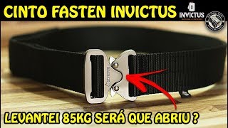 CINTO TÁTICO FASTEN INVICTUS  LEVANTEI 85KG SERÁ QUE AGUENTOU  COBRA BELT [upl. by Jannery698]