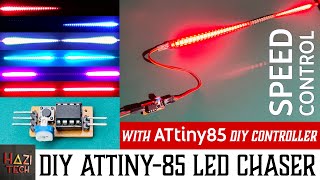 How To Make A Multi Pattern LED Chaser With ATtiny85 Microcontroller [upl. by Eamon]