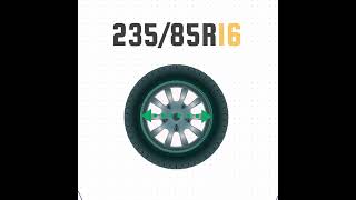 Tire Size 23585r16 in inches tiresize 23585r16 [upl. by Aenej]