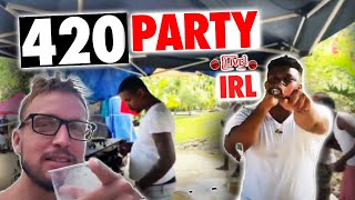 420 Party LIVE IRL Pt 1 of 2  Blue Hole Mineral Spring Brighton Jamaica 🌿 🇯🇲 [upl. by Eentihw948]