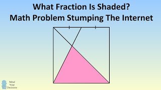 MATHS PROBLEM STUMPING EVERYONE Fraction Of Square Shaded [upl. by Kidder]