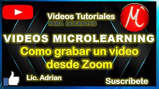 Como grabar un video en Zoom [upl. by Piers]