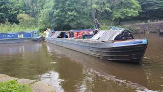 Alton the fuel coal and supply narrow boat turning at Whaley Bridge [upl. by Hewett825]