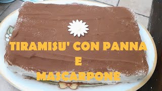 Tiramisu con Mascarpone e Panna  Ricetta semplice [upl. by Efar]