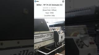 Used Sheet Fed  Offset Machine  Miller  TP 742C Unimatic C3 for SALE Machinedalal [upl. by Ameekahs]