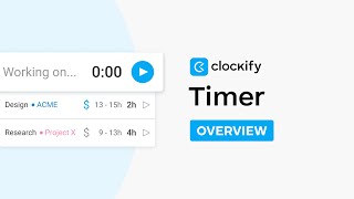 Timer  Clockify Features [upl. by Barren250]