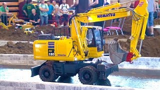 Komatsu PW 180 I Mini Baustelle Alsfeld 2017 I RC ACTION I CONSTRUCTION SITE I Fumotec [upl. by Soluk589]