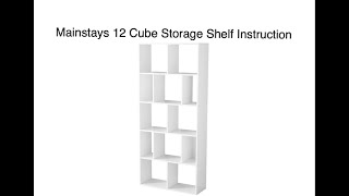 Mainstays 12 Cube Storage Shelf Instruction [upl. by Celestine]