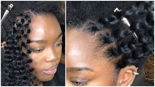 1 BRAIDLESS Crochet illusion using braiding extension curled from scratch  Crochet braids styles [upl. by Shawn]