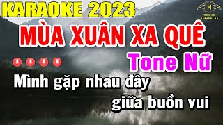 Mùa Xuân Xa Quê Karaoke Tone Nữ Nhạc Sống  Beat Mới Dễ Hát Âm Thanh Chuẩn  Trọng Hiếu [upl. by Jackquelin342]