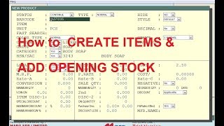 For beginners how to add opening stock  How to create new items  Marg ERP9 Accounting HINDI [upl. by Quent]