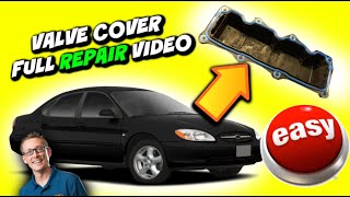 FORD TAURUS Valve Cover Gasket Removal and Installation [upl. by Alraep]