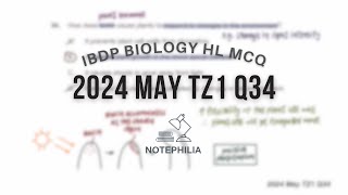 IB Biology HL 2024 May TZ1 Paper 1 Q34 [upl. by Nedry]