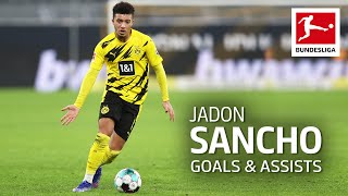 Jadon Sancho  All Goals and Assists 202021 so far [upl. by Burrill]