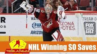 NHL Game Winning Shootout Saves [upl. by Kelton]