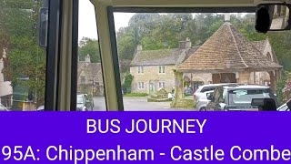 🇬🇧 BUS JOURNEY  Faresaver 95A Chippenham  Castle Combe [upl. by Orenid]