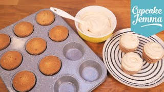 Salted Caramel Cupcake Sponge Recipe  Cupcake Jemma [upl. by Xerxes135]