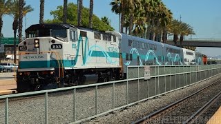 Railfanning in Burbank  Amtrak Dash 8s BNSF on Metrolink amp More [upl. by Etnomed]