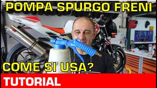 TUTORIAL Spurgo FRENI con POMPA A DEPRESSIONE [upl. by Rimas49]