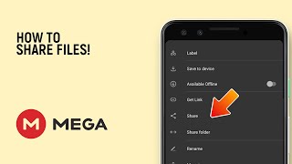 How to Share Files in Mega EASY [upl. by Lledrac72]