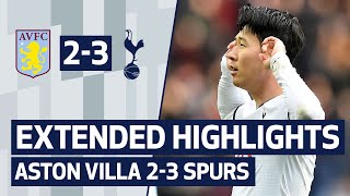 EXTENDED HIGHLIGHTS  ASTON VILLA 23 SPURS  Son scores in the final minute [upl. by Najar]