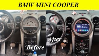 Installation BMW MINI COOPER 20062013 Installed Car Radio With Carplay And DSP [upl. by Stella205]