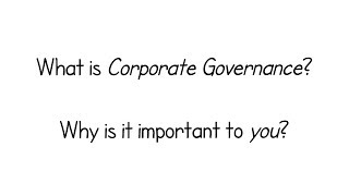 What is Corporate Governance [upl. by Aneelehs]