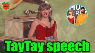 Taylor Swifts heartfelt speech about BF Travis Kelce at the 2025 Grammys [upl. by Aicilihp]