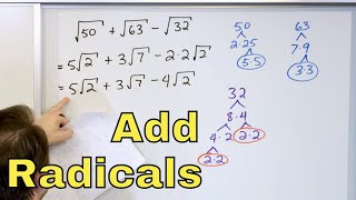 14  Add and Subtract Radical Expressions Part 1 [upl. by Volney]