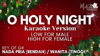 O HOLY NIGHT Karaoke  Nada G [upl. by Dagmar619]