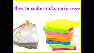 DIY Mini Sticky Note Books  How to make sticky note cover  how to make notebook [upl. by Sadoc56]