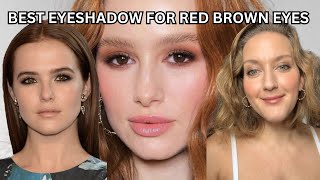 BEST EYESHADOW COLORS FOR RED BROWN EYES [upl. by Onig]