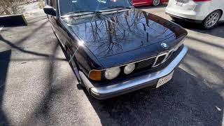 1985 BMW 735i e23 brief walk around and driving [upl. by Nadirehs]