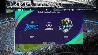 Zenit St Petersburg vs FC Sochi 02072024 Club Friendlies PES 2021 [upl. by Neurath]