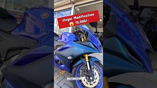 illegal Modification Yamaha R15 V4 😱 R15 V4 modified bike r15 r15v4 modification modified [upl. by Torrie156]