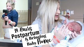 24 HOURS POSTPARTUM  BRINGING HOME BABY  BRITTANI BOREN LEACH [upl. by Gillmore98]