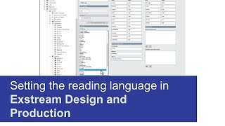 Setting the reading language  OpenText Exstream 16 Design and Production [upl. by Imis148]