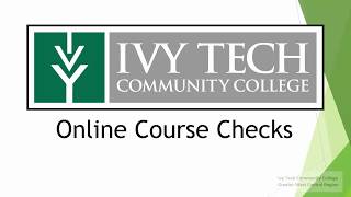 Course Checks in IvyLearn [upl. by Faxon]