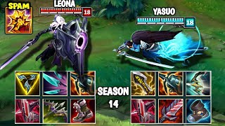 MATHEMATICALLY CORRECT LEONA vs YASUO FULL BUILD FIGHTS amp Best Pentakills [upl. by Audres772]