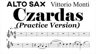 Czardas Alto Sax Sheet Music Backing Track Play Along Partitura [upl. by Kos]