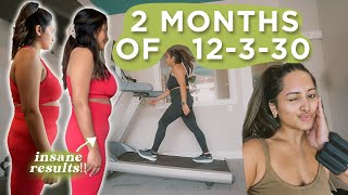 I DID 12330 FOR 2 MONTHS AND THESE ARE MY RESULTS  Lauren Giraldo Treadmill Routine [upl. by Soisinoid]