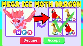 Trading MEGA ICE MOTH DRAGON in Adopt Me [upl. by Ynetsed228]