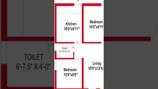 223x 242 Houseplan 2BHK223 By 242 Home plan223 242 House design in Indian styleSOUTH FACE [upl. by Arted]