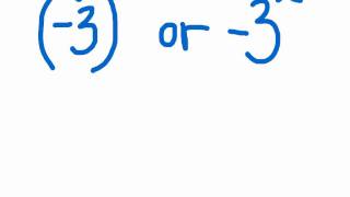 Negative numbers and exponents [upl. by Rorrys]