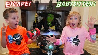 Escape the Witch Babysitter Turbo Bot Teamup with Ninja Kidz Twins [upl. by Ettezil]