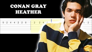 Conan Gray  Heather Easy Guitar Tabs Tutorial [upl. by Artamas]