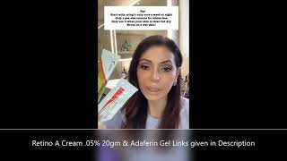 Tretinoin Cream Retin A and Adaferin Gel Review for Glowing Skin [upl. by Alakam326]