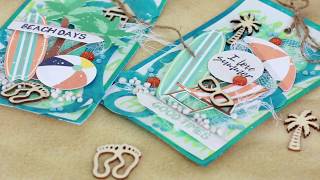 DIY Card Making Tutorial  How to Make a Summer Tag [upl. by Patricio]