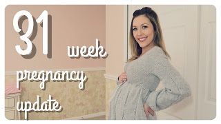 31 week pregnancy update  symptoms nursery tour  hospital bag update [upl. by Eerahs]