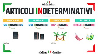 ARTICOLI INDETERMINATIVI  GRAMMAR  Italian for Beginners [upl. by Mercer]